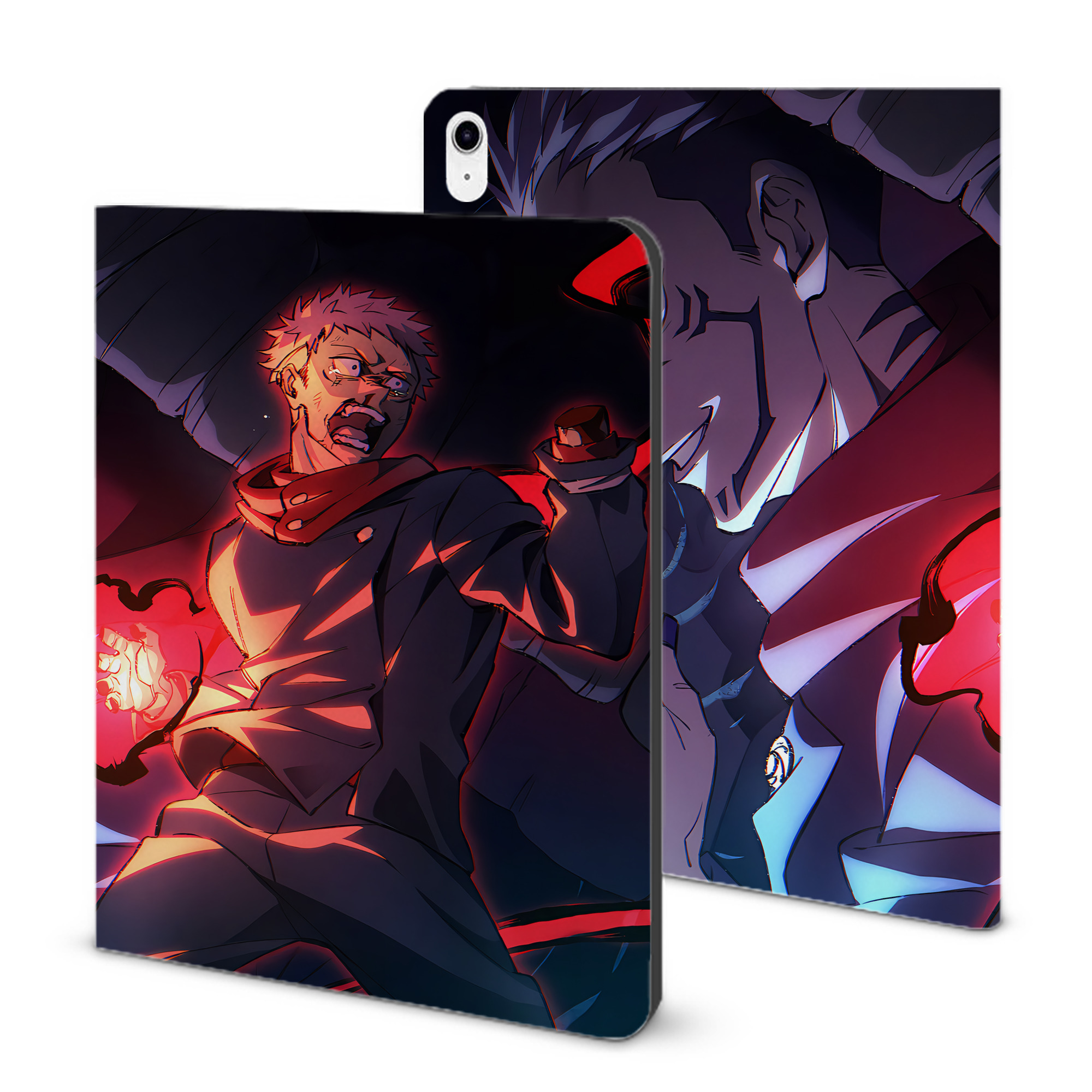 （画像用） 呪術廻戦 Jujutsu Kaisen IPad ケース ブック型 PUレザー TPU 耐衝撃 軽量 薄型 ペン収納なし 全面保護 IPad 各モデル対応
